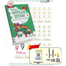 Sayıları Öğreten Oluklu (Kabartmalı) Kitabı | Sihirli Yazı Defterleri | Çocuk Aktive Eğitici Kitap
