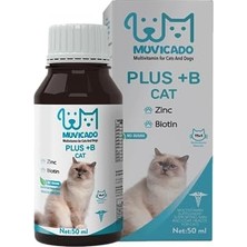 Kedi Tüy Sağlığı Damlası Plus +B Kediler Için Tüy ve Tırnak Sağlığını Destekleyen Multivitamin 50ML