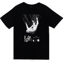 stonedfame Korn Baskılı Unisex %100 Pamuk Siyah T-Shirt