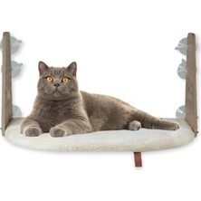 Pugalo Cam Yatağı Vantuzlu Kedi Cam Yatağı Pugalo Vantuzlu Yatak (Krem)