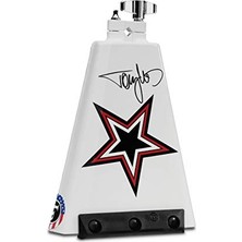Tommy Lee Rock Star Signature Cowbell, Beyaz Grafik Sanatlı, 8" (LP009TL)