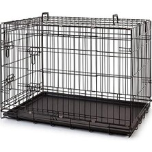 Metal Köpek Kafesi 120X75X84CM Siyah