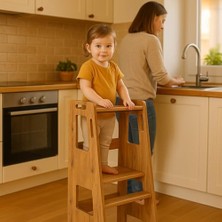 Montessori Çocuk Öğrenme Kulesi, Çocuk Merdiveni - 18MM Mdf