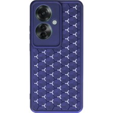 Newface Oppo Reno 11F Kılıf Petek Silikon Kapak - Lacivert