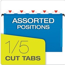 Tuba Toptaş Güçlendirilmiş Askılı Kutu Dosyası, 2 Inç, Yasal, Mavi, 1/5 Kesim, Kutu Başına 25 (59302EE)