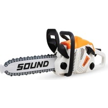 Oyuncak Elektrikli Testere Pilli Sesli Ağaç Kesme Motorlu Testeresi - Oyuncak Hızarlı Testere (Beyaz)