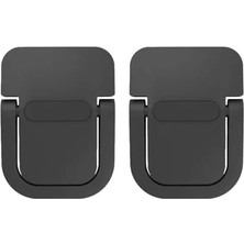 Polham Metal 2 Adet 5mm 3m Yapışkanlı Katlanabilir Ultra Mini Laptop Standı,portatif Taşınabilir Siyah
