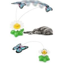 Hareketli Dönen Kelebek - Kedi Oyuncağı (Pille Çalışır)