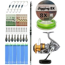 Yek Outdoor Yekoutdoor Olta Seti Okuma Revenger Tele Surf 420 cm Surf Kamışı&shimano Makina Sedona 8000 Fı