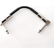 LMPC020-BK Pedal Ara Kablosu 15 cm Siyah Metal Açılı Uçlar