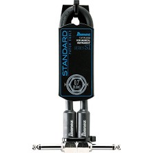 Sı Serisi (Standart) Enstrüman Kablosu - 2 Açılı Fiş 3 Parçalı Set Patch Kablosu - Jak - Jak - Siyah - 0,21 M / 0,7 Ft (SI07P)