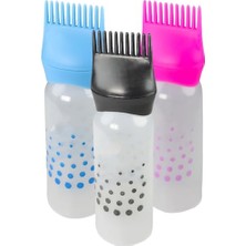 Taraklı Saç Boyama Şişesi Saç Bakım Yağı Uygulama Tarağı Saç Dip Boyası Uygulama Şişesi