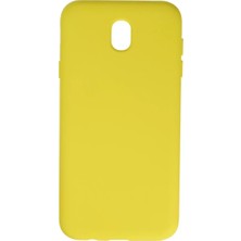 Newface Samsung Galaxy J7 Pro / J730 Kılıf Nano Içi Kadife Silikon - Sarı