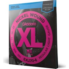 Daddario EXL170-6 Bas Gitar Tel Seti , 6 Telli, Xl, 32-130, Long Sca