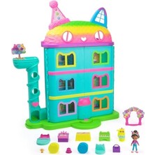 Gabby's Dollhouse, 15 Parça Purrfect Party Oyuncak Bebek Evi Oyun Seti, Gökkuşağı Görünümlü, 60 Cm'den Büyük, Gabby Figürlü, Mobilya ve Ses Efektli, 3 Yaş ve Üzeri