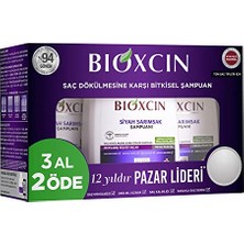 Bioxcin Siyah Sarımsak Şampuan 3 x 300 ml – Saç Dökülmesine Karşı, Biocomplex B11 ve Bitki Ekstreli Güçlendirici Formül – 3 Al 2 Öde
