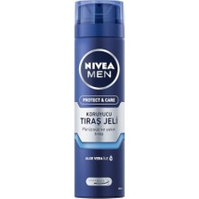 Nıvea Men Erkek Nemlendirici Tıraş Jeli Protect&care 200 Ml, Kuru Ciltler Için, Pürüzsüz Tıraş