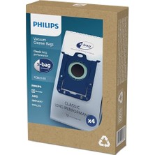 Phılıps FC8021/03 S-Bag Elektrikli Süpürge Torbaları, Beyaz, 4 Adet