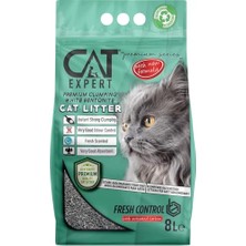 Fresh Control With Activated Carbon Topaklanan Koku Hapseden Tozsuz 8 Lt Kedi Kumu