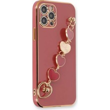 Newface iPhone 12 Pro Max Kılıf Esila Silikon - Kırmızı