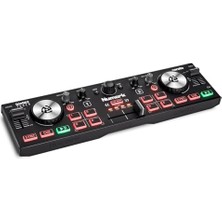 Numark DJ2GO2 Touch – Yolculuk Için Mini Dj Kontrol Cihazı – 2 Panelli USB Dj Konsolu, Ses Arayüzü ve Kapasiteli Jogwheels, 4 Pad Modu; Yazılım Dahil