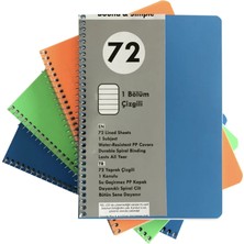 A5 72 Yaprak Pp Kapak Spiralli Okul Defteri Çizgili Sevinç 1 Adet