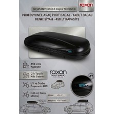 Raxon Tabut Bagaj 450 Lt Siyah Tuğra Serisi Araç Üstü Port Bagaj