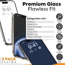 Bey 17 Pro Max Uyumlu Ekran Koruyucu - 9h Temperli Cam, Gizlilik Filtreli, 2’li Paket