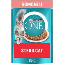 Somonlu Kısırlaştırılmış Kediler Için Yaş Kedi Maması 85 Gram, 26 Adet