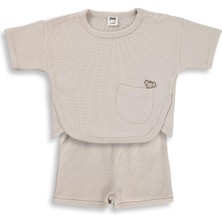 Civil Baby Cepli Basic 6-18 Ay Bej Takım Rahat Kullanım İçin Tasarlandı