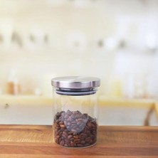 Deconox 300 ml Vakumlu Metal Kapaklı Borosilikat Cam Kavanoz (8.5CM*10CM) 1 Adet