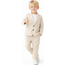 Mini Kanka Erkek Çocuk 3 Parça Takım – Ceket, Pantolon & Tişört, Şık ve Rahat Kombin