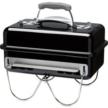 Go-Anywhere/taşınabilir Kömür Mangal, Katlanabilir Ayaklar, Kamp ve Piknik Için Kompakt Tasarım, Dayanıklı Kaplama, Hava Akışı Kontrolü, Pişirme Yüzeyi, 42 x 26 Cm, Siyah