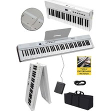 Midex PLX-120WH Yüksek Kaliteli Katlanır Taşınabilir Dijital Piyano