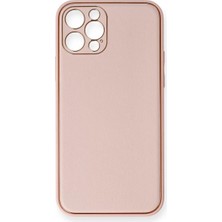 Newface iPhone 12 Pro Kılıf Coco Deri Silikon Kapak - Pembe