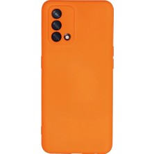 Newface Oppo A74 4g Kılıf Nano Içi Kadife Silikon - Turuncu
