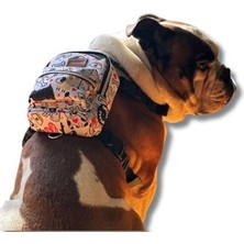Köpek Sırt Çantası – 2’si 1 Arada Göğüs Tasması Fonksiyonlu, Geri Dönüştürülmüş, Su Geçirmez, Ayarlanabilir, Küçük & Büyük Irklar Için, Çantalı Göğüs Tasması,small,whitebone