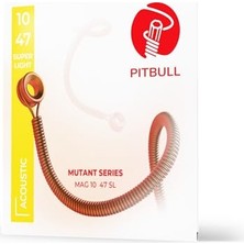 Pitbull Mutant Seri Coated Akustik Gitar Teli Kararmaya Karşı Dayanıklı Mag (Tekli Set, Mag 10-47 Süper Light)
