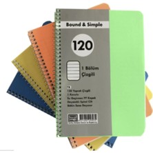 A5 120 Yaprak Pp Kapak Spiralli Okul Defteri Çizgili Sevinç 1 Adet