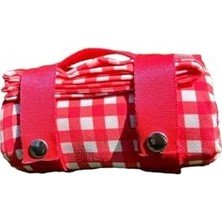 Urban Badger Kırmızı Piti Kareli Artha Piknik Örtüsü 150X150 Cm, Dayanıklı Kamp Ekipmanları, Kamp Aksesuarları