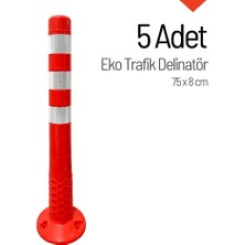 İleri Trafik 5 Adet Eko Trafik Delinatör 75 x 8 cm Esnek Duba