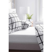 Rivaistanbul Beyaz Pamuklu Tek Kişilik Lastikli Çarşaf 100X200