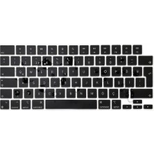 Arabulalaca Macbook Air 15 Inç  A3448 M5 Işlemci Türkçe Q Silikon Klavye Koruyucu Siyah