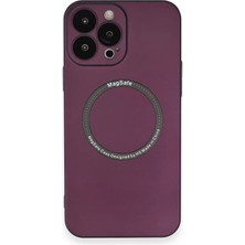 Newface iPhone 14 Pro Kılıf Jack Magneticsafe Lens Silikon - Mürdüm