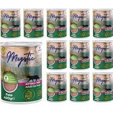 HDY Store Mystic Yetişkin Kedi Biftekli Pate 400 gr x 12 Adet