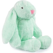 Peluş Tavşan 40 cm Uzun Kulaklı Yumuşak Uyku Arkadaşı, Ponçik Sarkık Kulaklı Doldurulabilir Oyuncak (Mint)