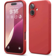 Newface iPhone 16 Kılıf Nano Içi Kadife Silikon - Kırmızı