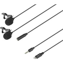 Boya BY-M2D Lisanslı Iphone Ikili Yaka Mikrofonu