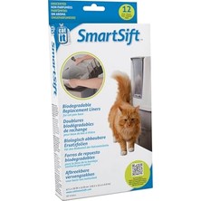 Smart Sift Kedi Tuvaleti Için Biyolojik Olarak Çözünebilir Altlıklar, 40 x 25 x 22 Cm, 12'li Paket