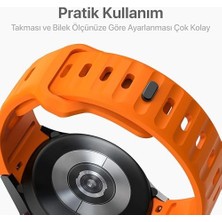 Bey Galaxy 7/6/5/4/fe Serisi (40MM/44MM), 6/4 (47MM/43MM/42MM) ve 5 Pro (45MM) Için Yumuşak ve Konforlu Rugged 20MM Silikon Kordon